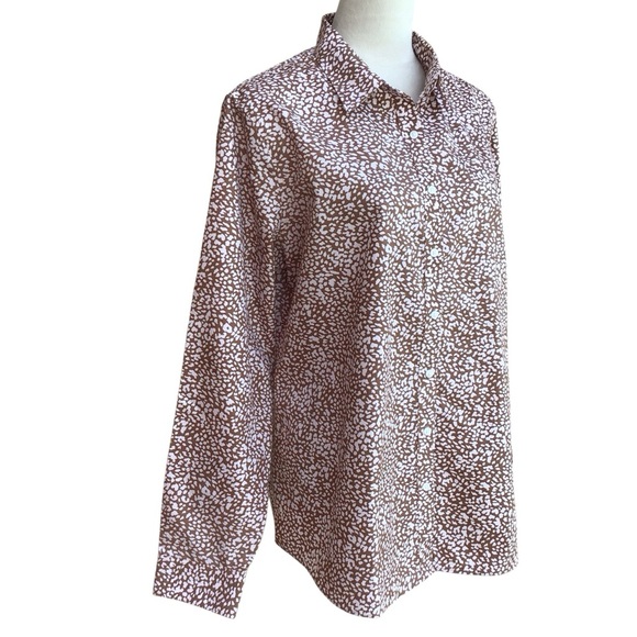 Lands End No Iron Supima Button Down Long Sleeve Shirt Size 16 NEW - Picture 3 of 9